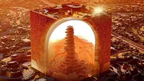 El edificio Mukaab es el núcleo del proyecto New Murabba en el corazón de la capital saudí. (X)