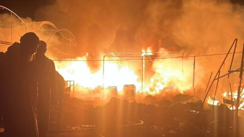 bombardeos en Gaza. (X)