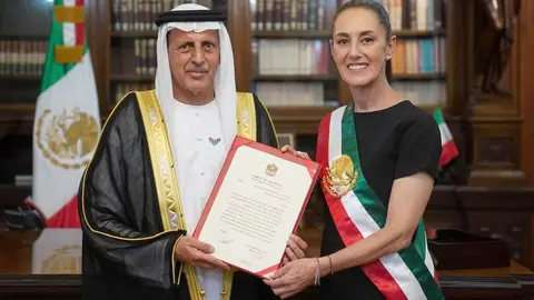 El embajador emiratí presenta cartas credenciales. (WAM)