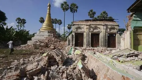 Una imagen de X de una zona afectada por el terremoto.