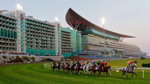 El hipódromo de Meydan en Dubai. (X)