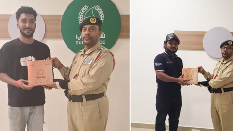 Imagen difundida por la Policía de Dubai de los homenajeados.