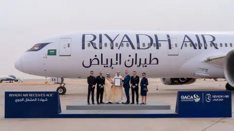 Un avión de Ryadh Air. (X)