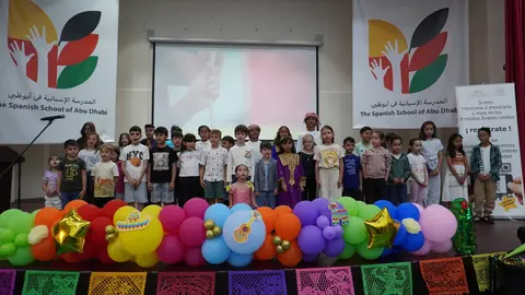 Los niños fueron los protagonistas del evento en el colegio español de Abu Dhabi. (Cedida)