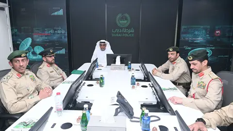 Altos funcionarios de la Policía de Dubai. (WAM)
