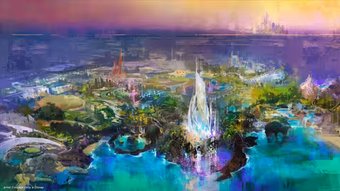 Una maqueta del parque Disney en Abu Dhabi. (X)