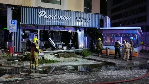 El lugar del incendio en una imagen de X.