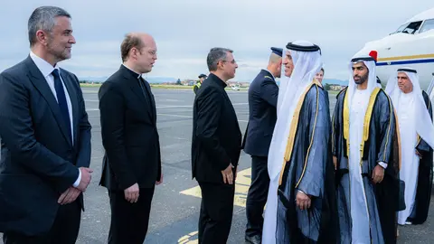 El gobernante de Ras Al Khaimah en Roma. (WAM)