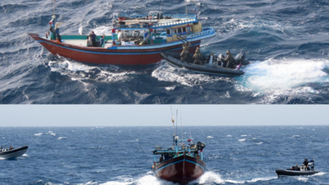 Captura del barco con drogas. (X)