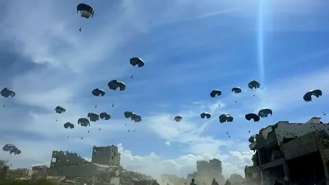 La ayuda emiratí a Gaza. (WAM)