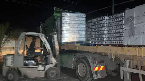 Alimentos de Emiratos en la ayuda a Gaza. (WAM)