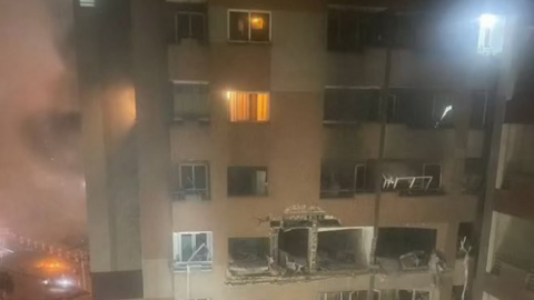 Un edificio en Irán afectado por el ataque de Israel. (X)