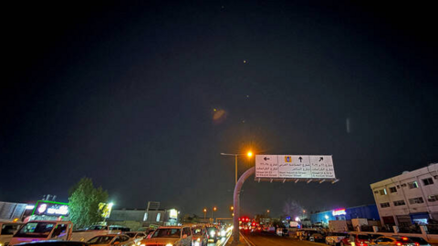 Se disparan misiles interceptores, después de que las fuerzas armadas de Irán dijeran que atacaron la base de Al-Udeid en Doha, Qatar, el 23 de junio de 2025. (Fuente externa)