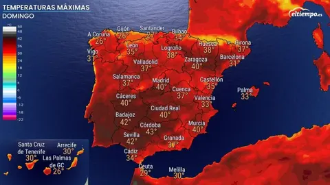 Los datos de la primera ola de calor del verano en España. (eltiempo.es).