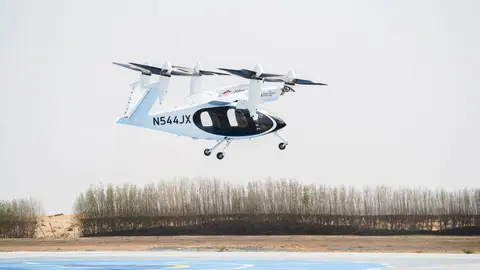 Prueba del taxi volador en Dubai. (@DXBMediaOffice)