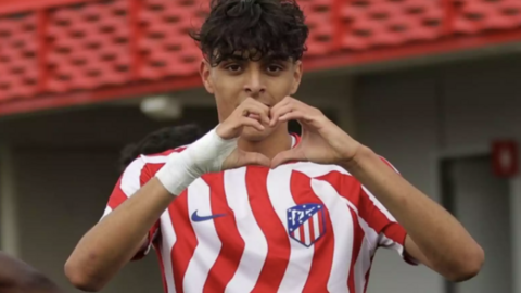Abde celebrando un gol. (@Atleti)