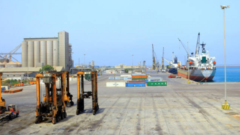 Vista general del puerto de Hodeidah, ciudad costera del Mar Rojo, en Yemen. (Fuente externa)