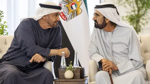 El presidente y y el vicepresidente de EAU. (WAM)