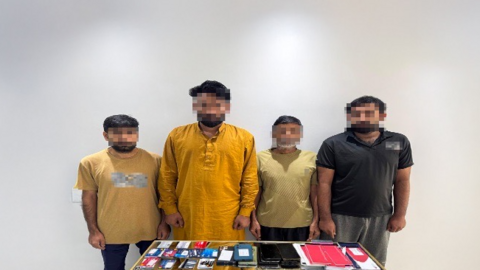 La Policía de Dubai difundió esta imagen de la banda detenida.