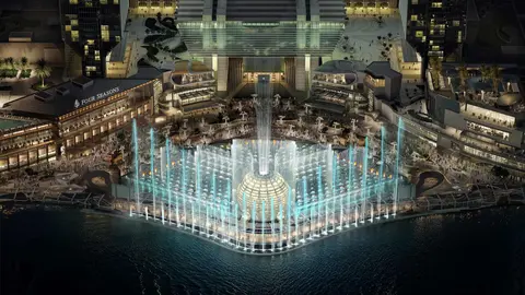Una imagen de la fuente en el centro de la isla de Al Maryah. (WAM)