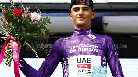 El ciclista mexicano tras ganar la Vuelta a Burgos. (X)
