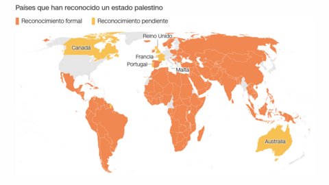 Países que han reconocido el Estado de Palestina. (CNN)