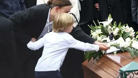 Una imagen del funeral del senador colombiano. (X)