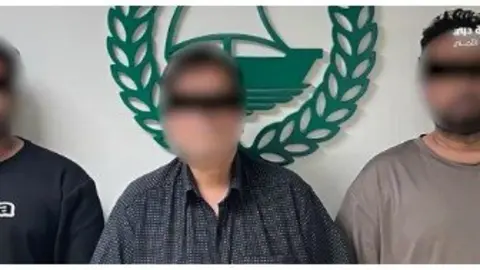 Los detenidos por el intento de robo del diamante. (X)