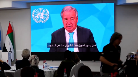 António Guterres, secretario general de las Naciones Unidas, durante su intervención en el Día Mundial de la Asistencia Humanitaria. (Fuente externa)