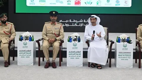 Un momento de la rueda de prensa de la presentación de la campaña de Vuelta a Clase. (X)