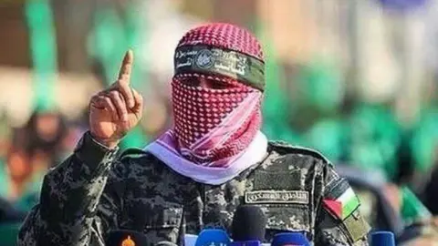 Portavoz del brazo armado de Hamás (las Brigadas al Qasam), Abu Obeida. (X)