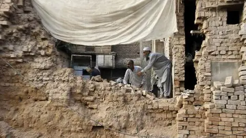 Una vivienda tras el terremoto en Afganistán. (X)