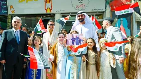 La delegación de EAU estuvo encabezada por Noura Bint Mohammed Al Kaabi e incluyó al jeque Salem Bin Khalid Al Qassimi. (WAM)