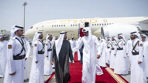 El presidente de EAU llega a Qatar este miércoles. (WAM)