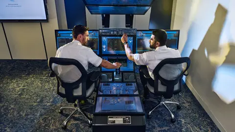 Centro de entrenamiento de tripulaciones de vuelo de Emirates. (WAM)