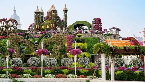 Una imagen del jardín más grande de Duibai. (Dubai Media Office)