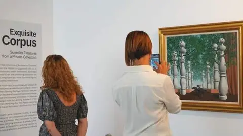 El jinete perdido (1942) de Magritte en Abu Dhabi. (Instagram)