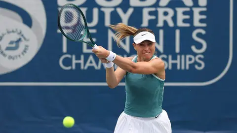 Paula Badosa, durante un torneo en Dubai. (Fuente externa)