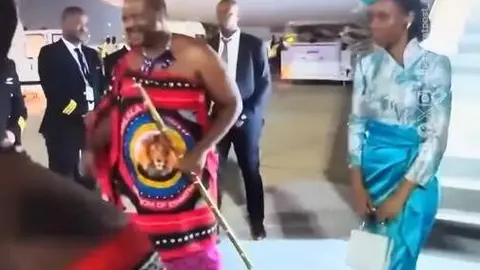 Captura de pantalla del vídeo difundido del rey africano. (Instagram)