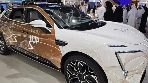 El coche inteligente mostrado en Gitex Global 2025. (ICP)