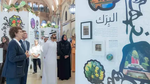 Una imagen de la exposición 'Paisajes Culturales Andaluces' en Sharjah. (WAM)