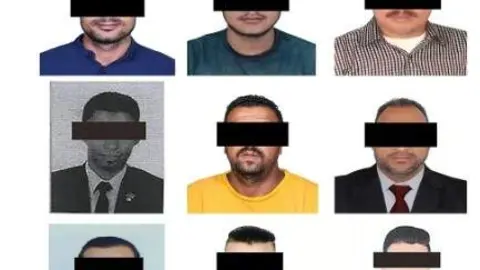 Imagen de los acusados difundida por las autoridades emiratíes.
