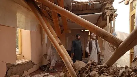 Una imagen de X del terremoto en Afganistán.