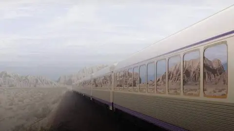 El tren de ultra lujo de Arabia Saudí. (X)