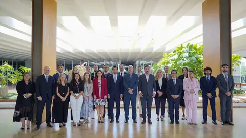Participantes en la última reunión de Mercosur- EAU. (X)