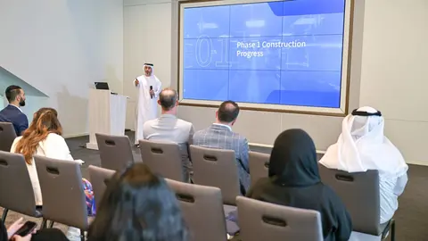 Un momento de la presentación de la fase 1 de programas del Dubai World Trade Centre. (WAM)