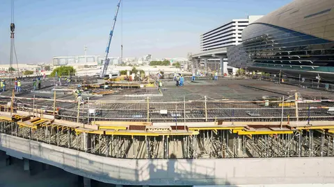 Avance de las obras en el vertipuerto DXB. (Dubai Media Office)