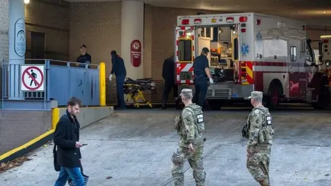 El sitio en Washington donde ocurrió el tiroteo. (X)