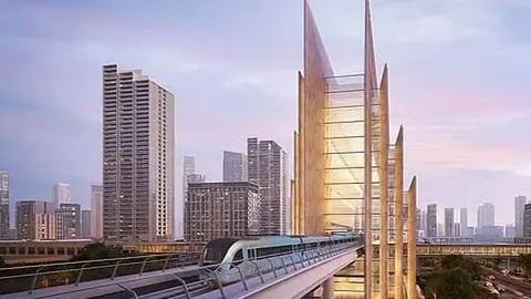 L&iacute;nea Azul del Metro de Dubai. (RTA)