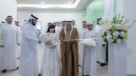 Un momento de la inauguraci&oacute;n del complejo agr&iacute;cola en Sharjah. (X)